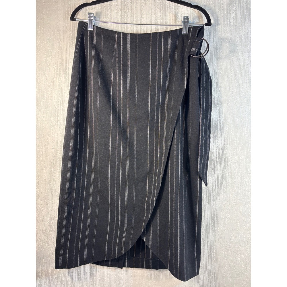 Leith Winter Black & White Pencil Mid-Length Tulip Hem Skirt Size M